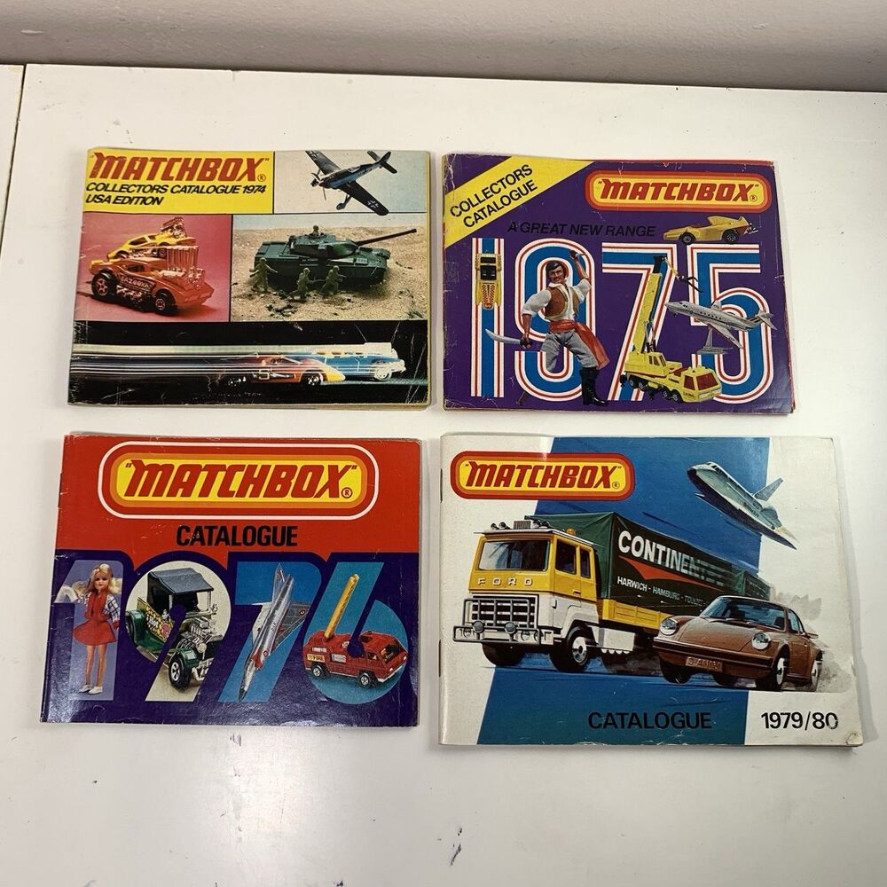 Vintage Matchbox Catalog Booklets 1970s Lot Of Four Diecast Toys Ephemera READ